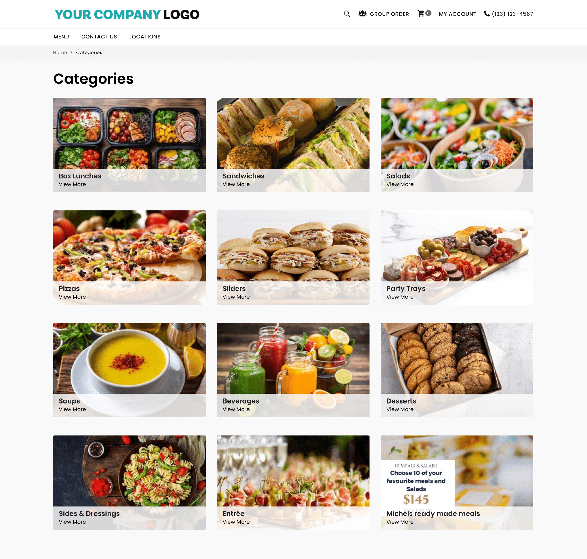 screenshot of Flex Catering